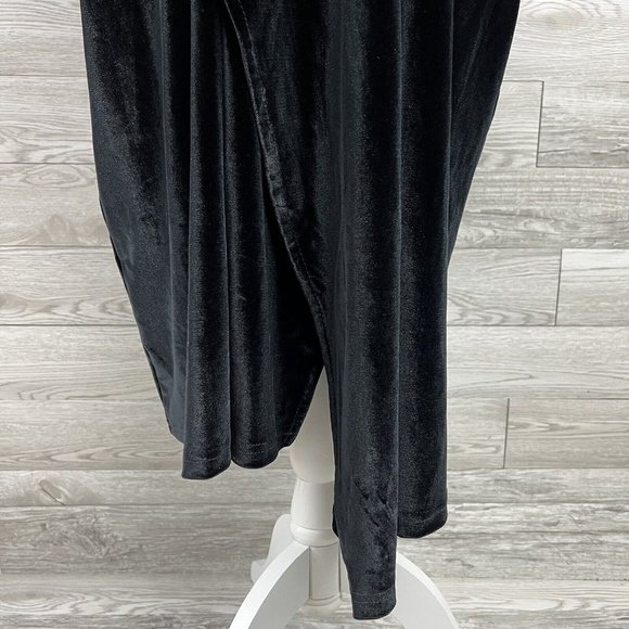 DALIA MACPHEE Plus Size 2X Velvet Surplice Bodice Shine Button Dress NWT - Picture 8 of 12